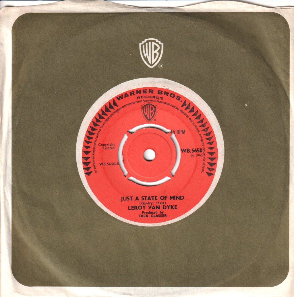 Leroy Van Dyke - It's All Over Now Baby Blue - 7 Inch