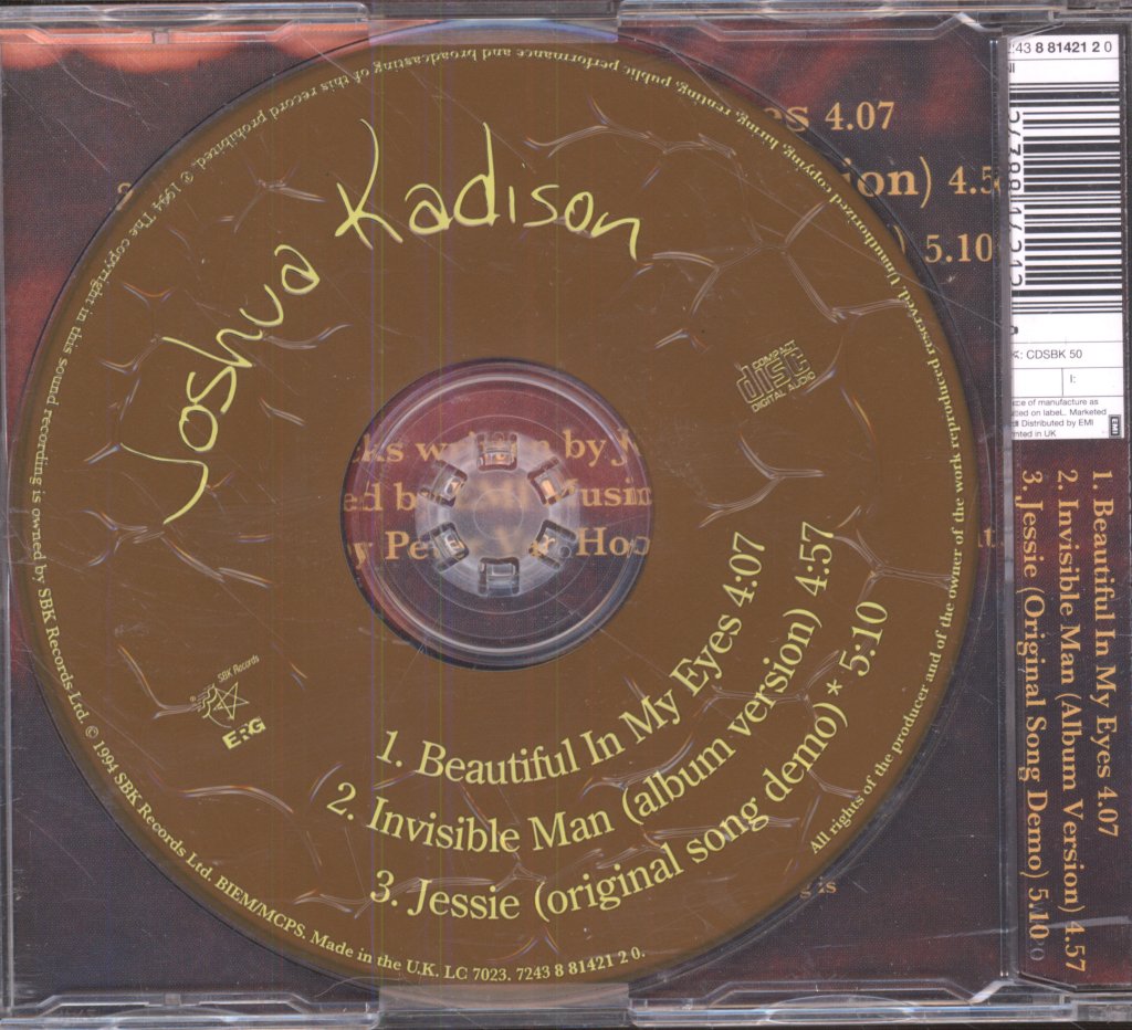 Joshua Kadison - Beautiful In My Eyes - Cd