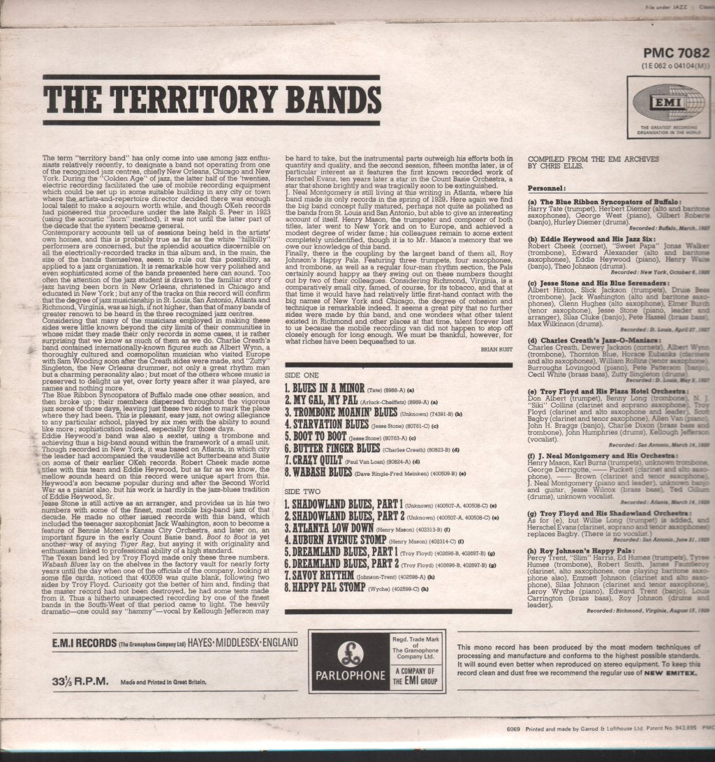 Various Artists - Territory Bands 1926-29 - Lp