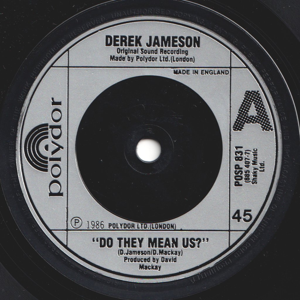 Derek Jameson - Do They Mean Us - 7 Inch