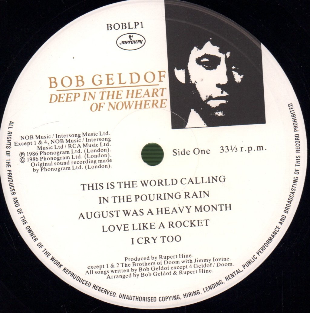 Bob Geldof - Deep In The Heart Of Nowhere - Lp