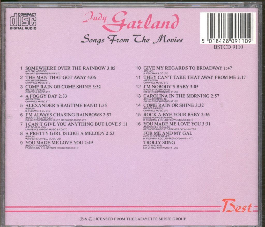 Judy Garland - Songs From The Movies - Cd