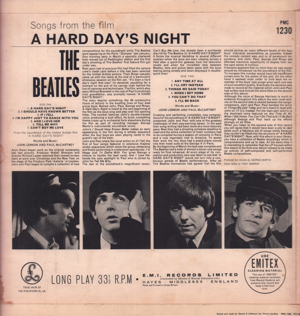 Beatles - A Hard Day's Night - Lp