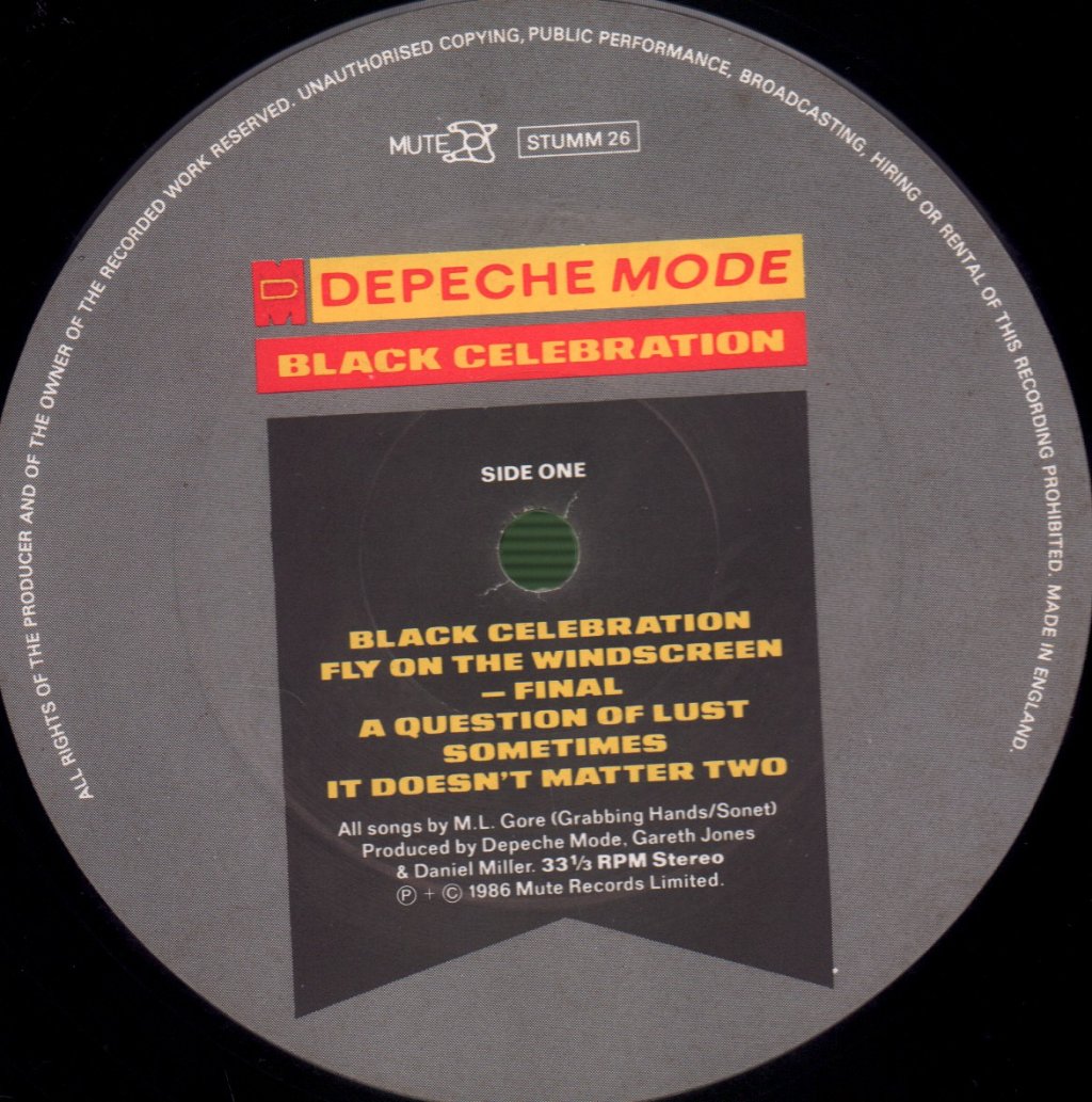 Depeche Mode - Black Celebration - Lp