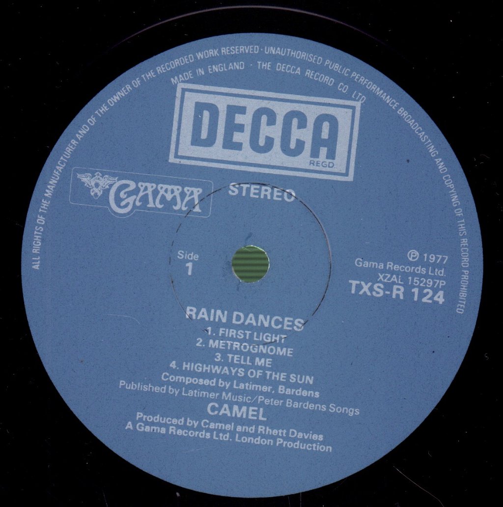 Camel - Rain Dances - Lp
