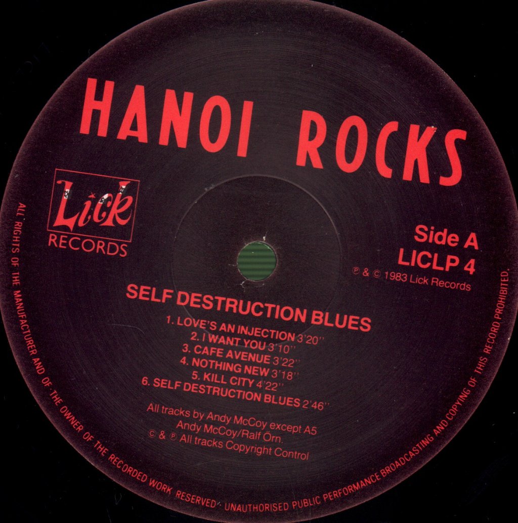 Hanoi Rocks - Self Destruction Blues - Lp