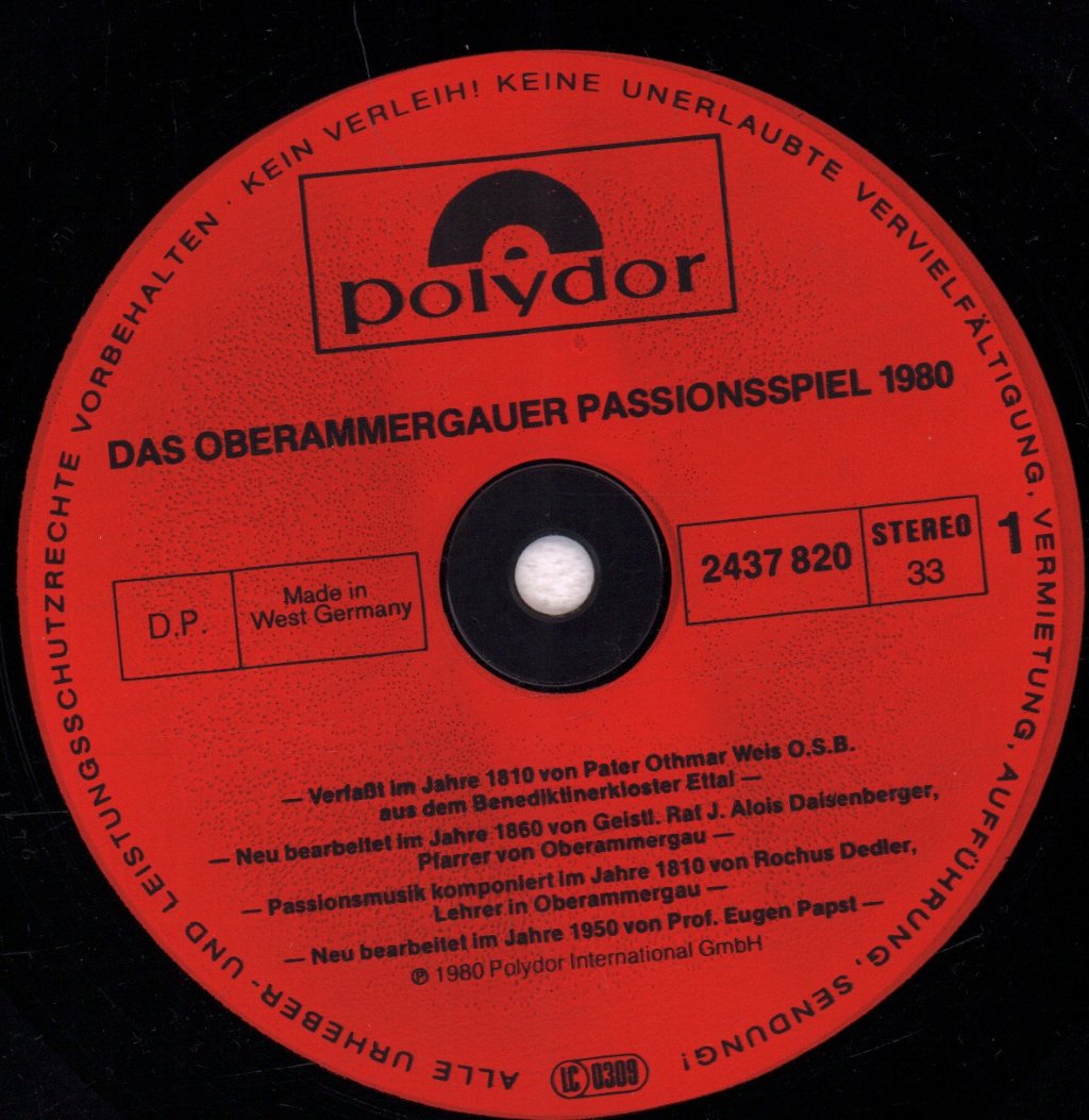 Passion Oberammergau - Passion Oberammergau - Lp