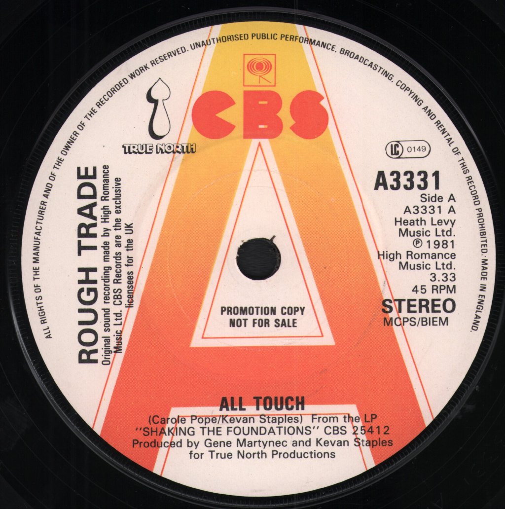 Rough Trade (Featuring Carole Pope/Kevan Staples) - All Touch - 7 Inch