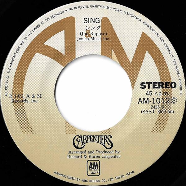 Carpenters - Sing - 7 Inch