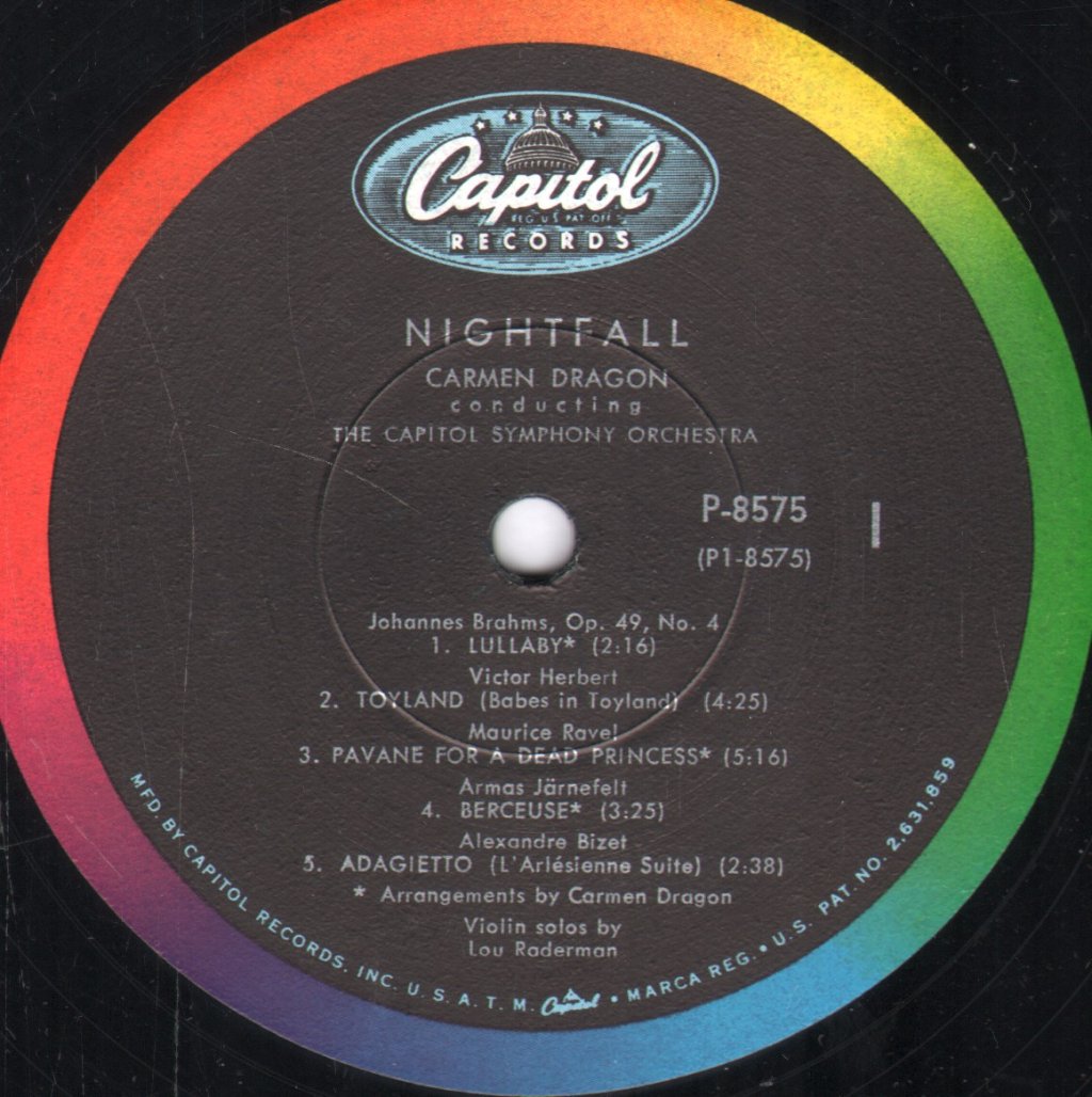 Carmen Dragon / Capitol Symphony Orchestra - Nightfall - Lp