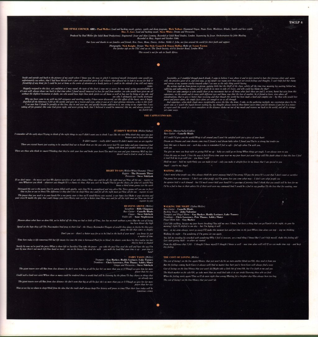 Style Council - Cost Of Loving - Lp