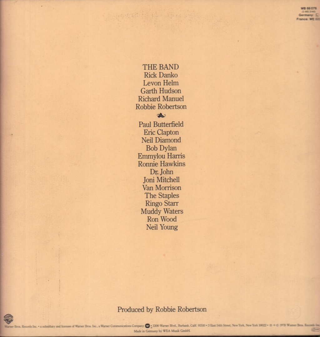 Band - Last Waltz - Lp