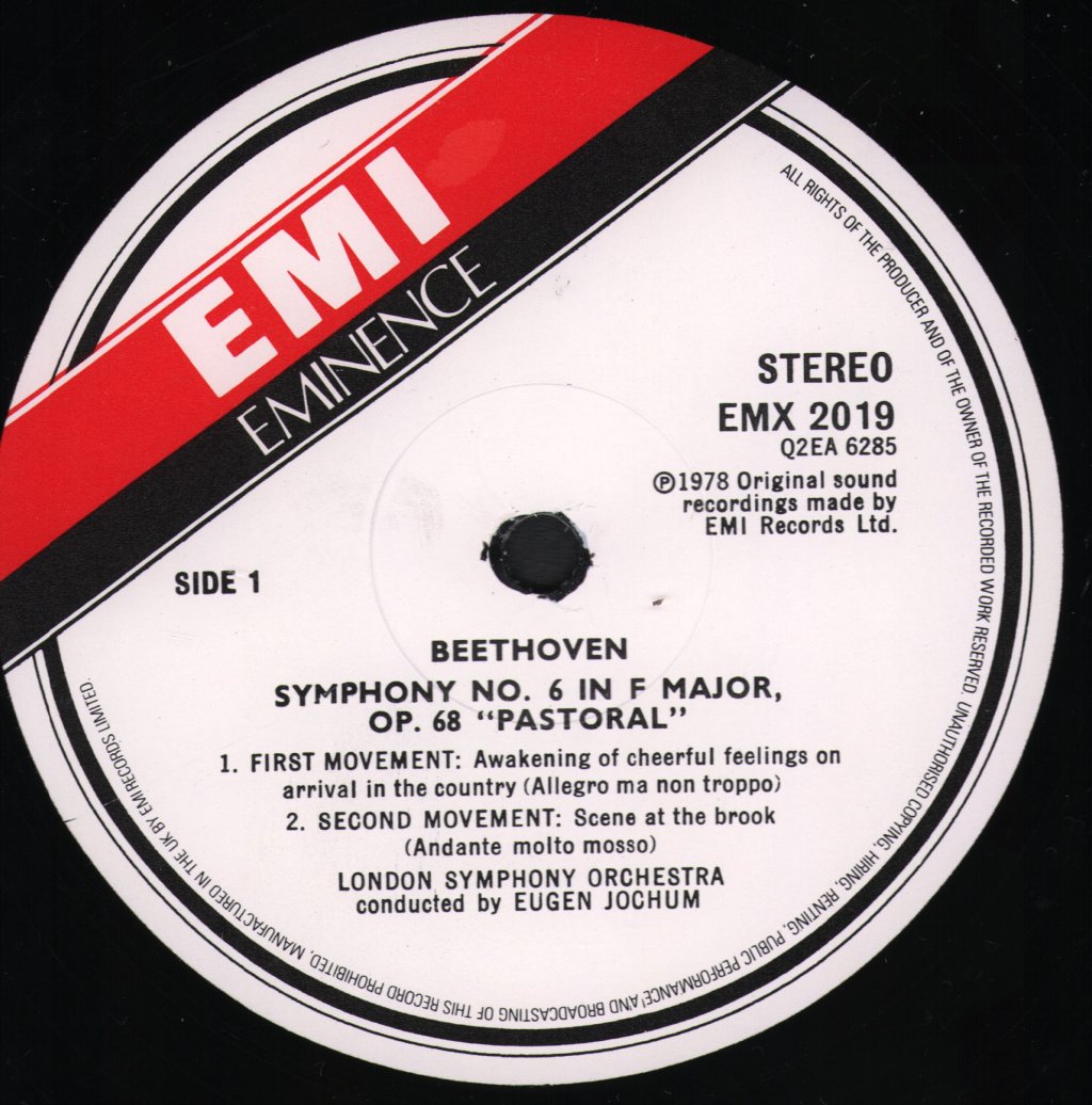 Eugen Jochum / London Symphony Orchestra - Beethoven Symphony No. 6 - Lp