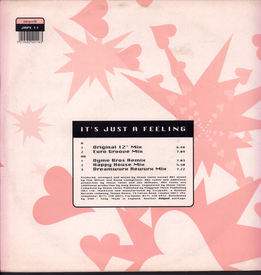 Terrorize - It's Just A Feeling - 12 Inch