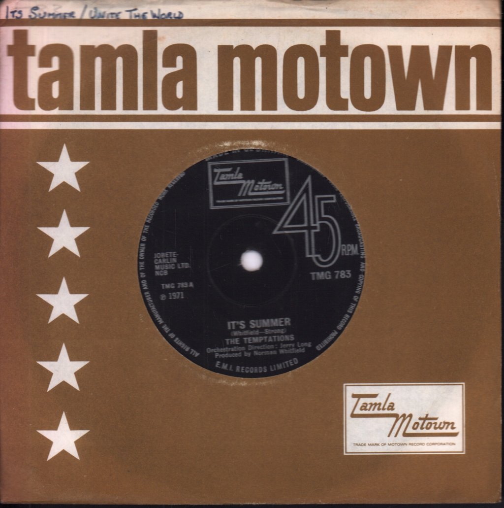 Temptations - It's Summer - 7 Inch