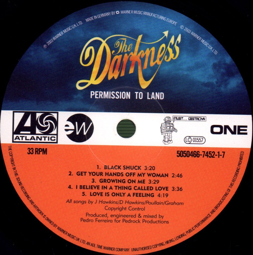 Darkness - Permission To Land - Lp