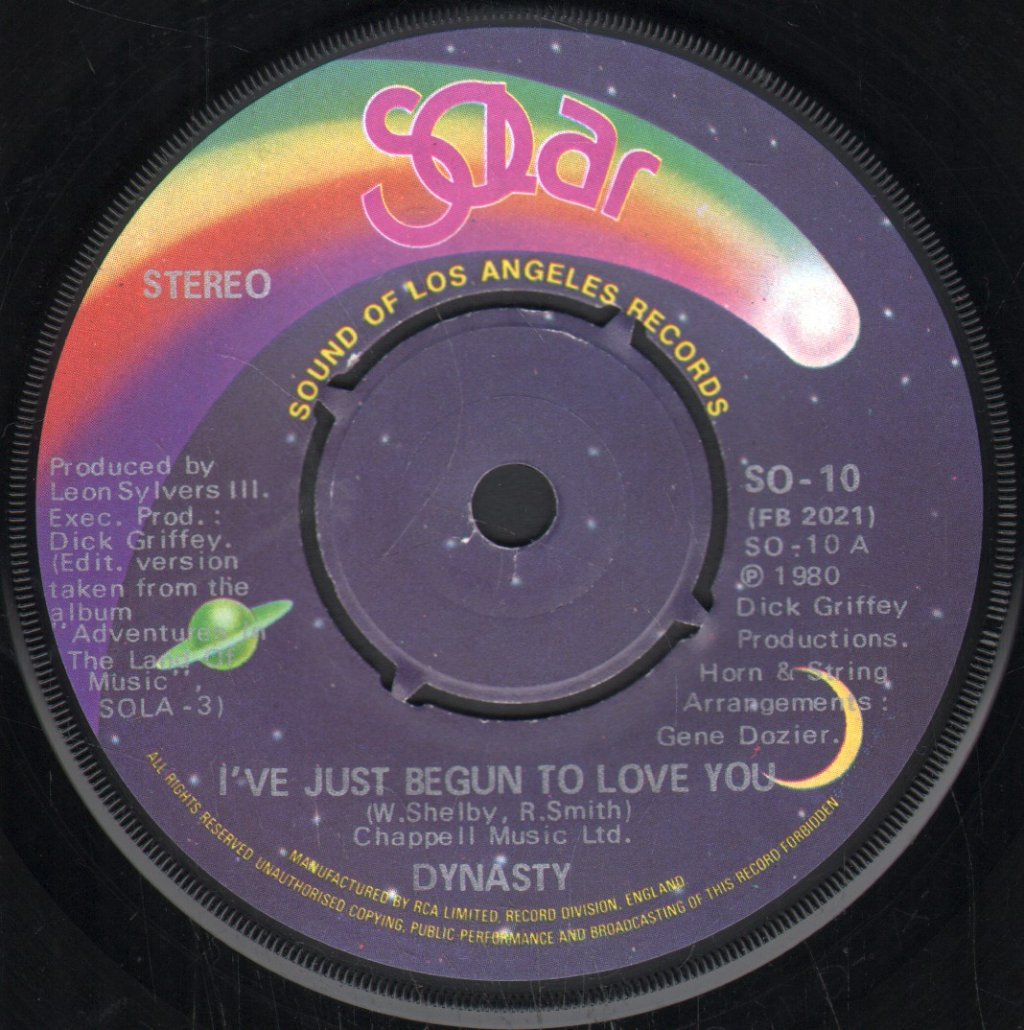 Dynasty - I've Just Begun To Love You - 7 Inch