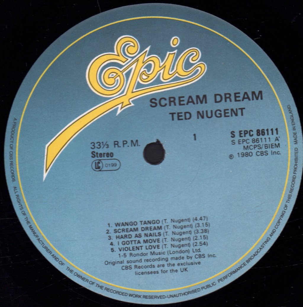 Ted Nugent - Scream Dream - Lp