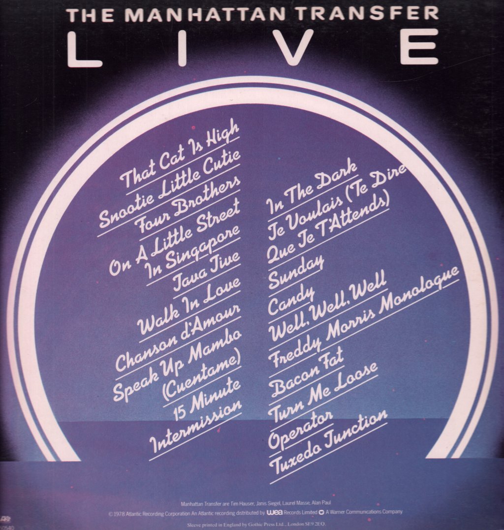 Manhattan Transfer - Live - Lp