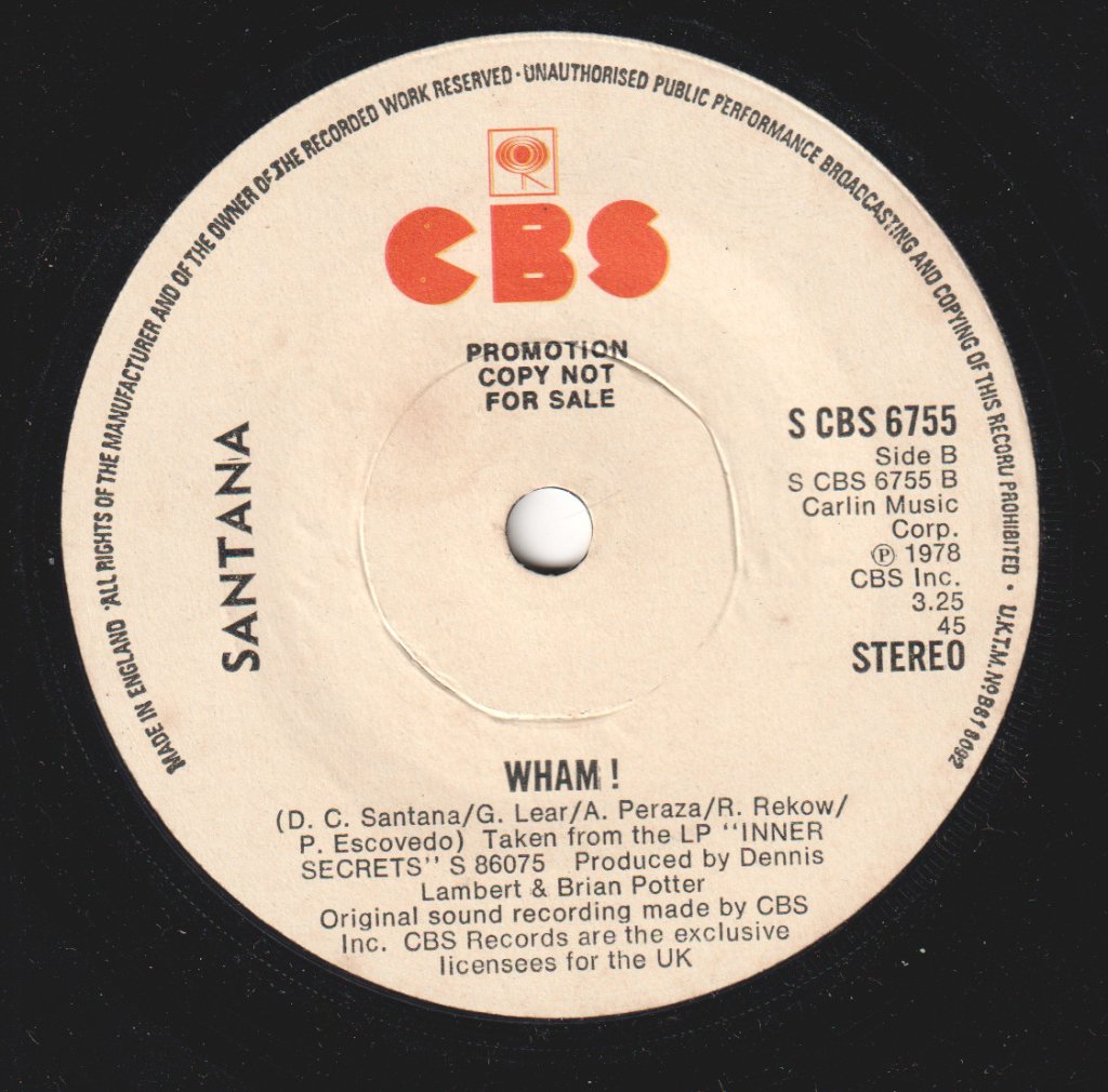 Santana - Well All Right - 7 Inch