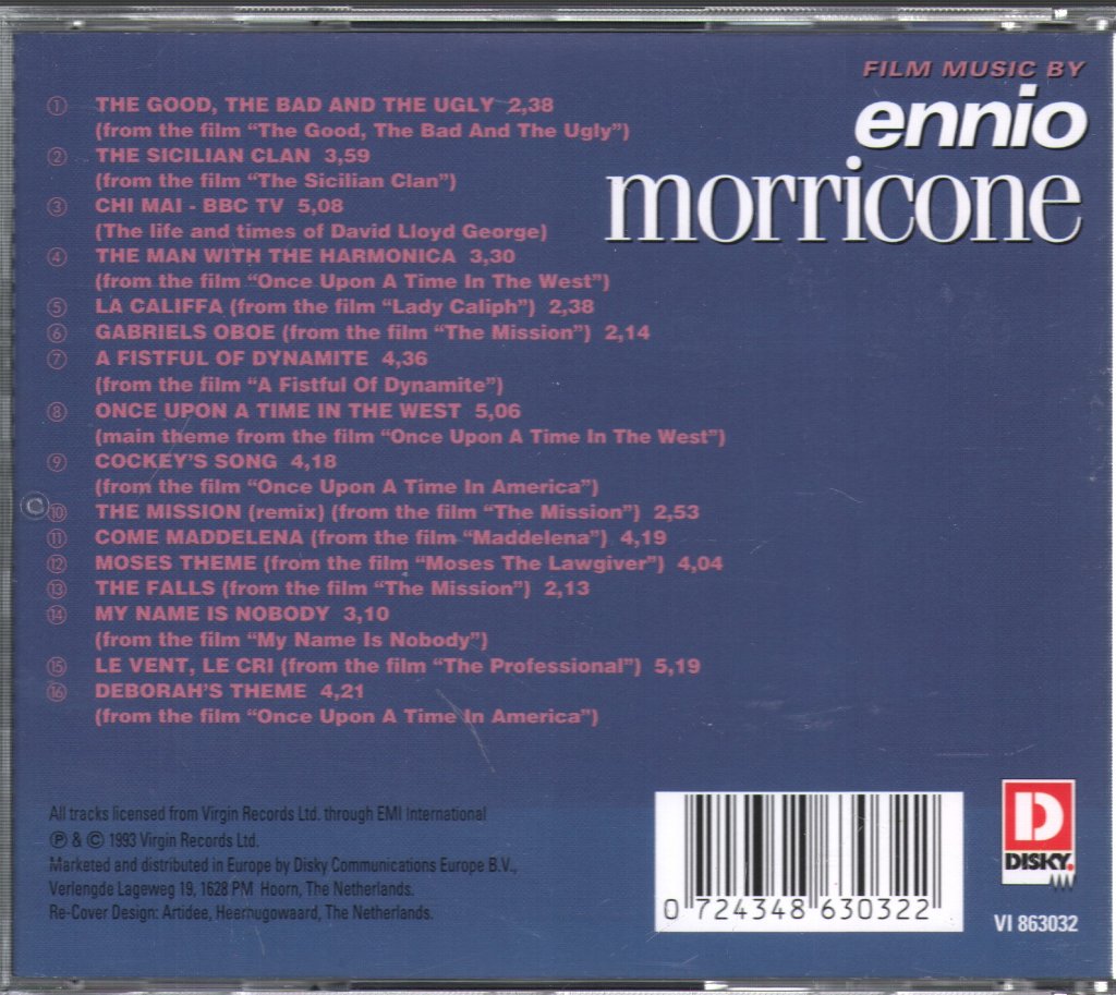 Ennio Morricone - Film Music By Ennio Morricone - Cd