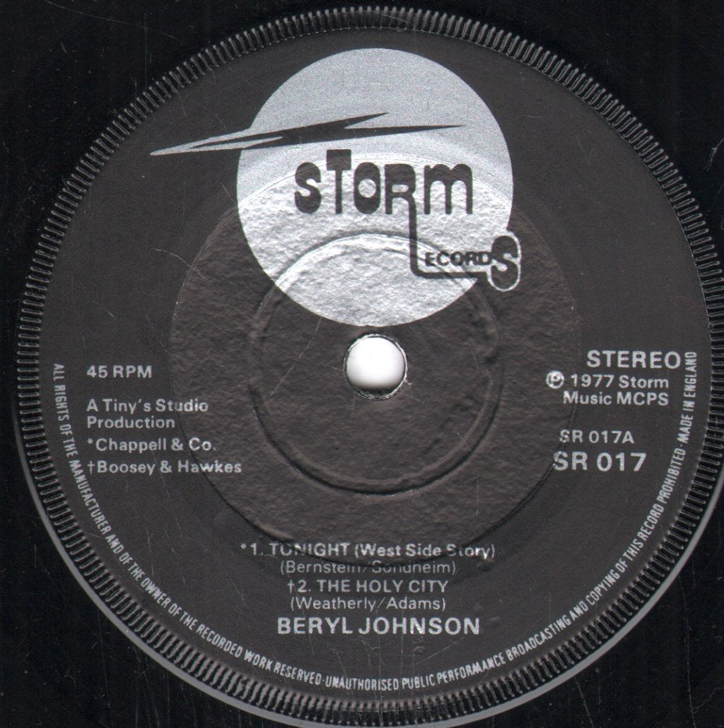 Beryl Johnson - Beryl Johnson Sings - 7 Inch