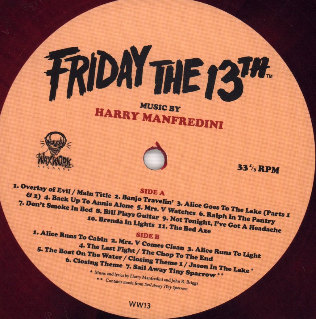 Harry Manfredini - Friday The 13th (Original Motion Picture Score) - Lp