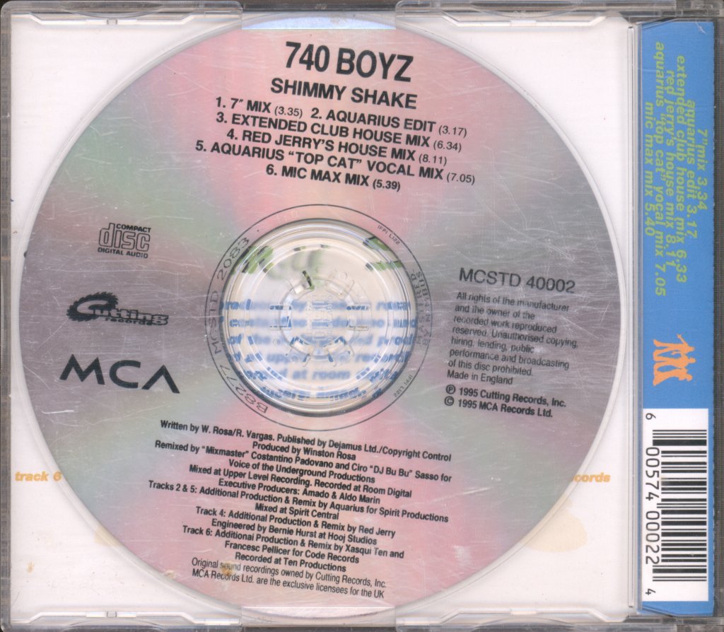 740 Boyz - Shimmy Shake - Cd