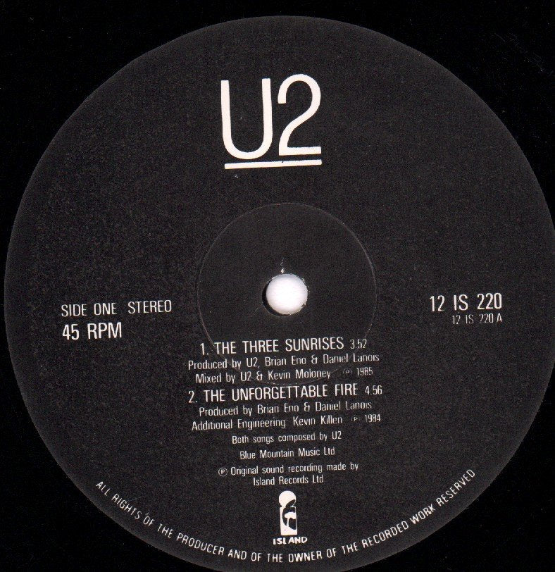 U2 - Unforgettable Fire - 12 Inch