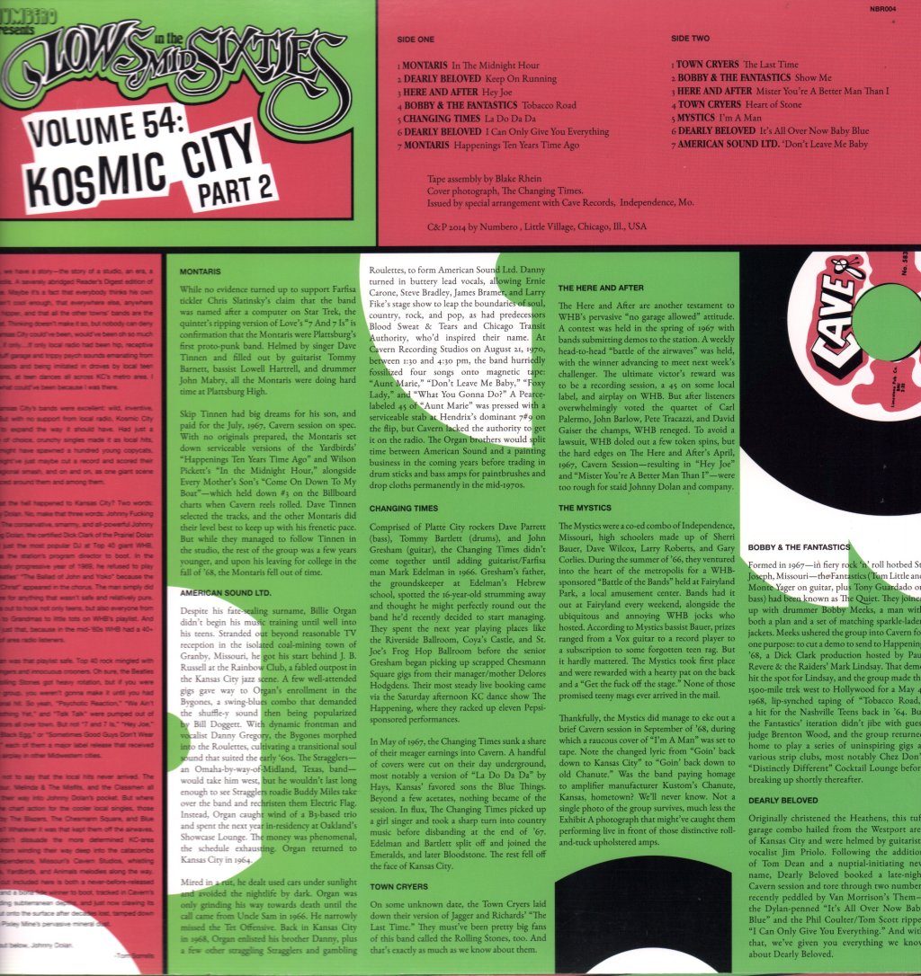 Various Artists - Lows In The Mid Sixties Volume 54: Kosmic City Part 2 - Lp