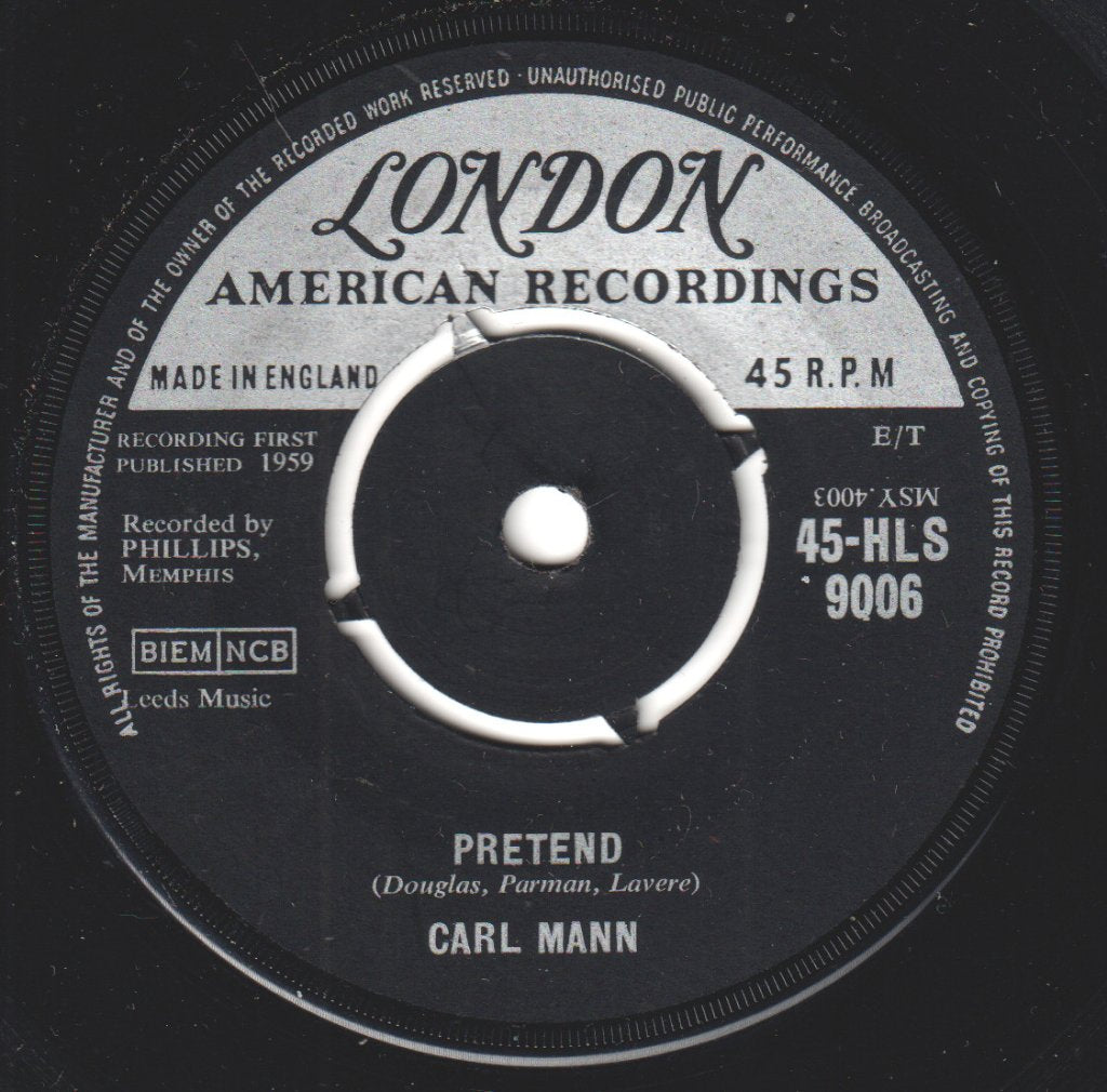 Carl Mann - Pretend - 7 Inch