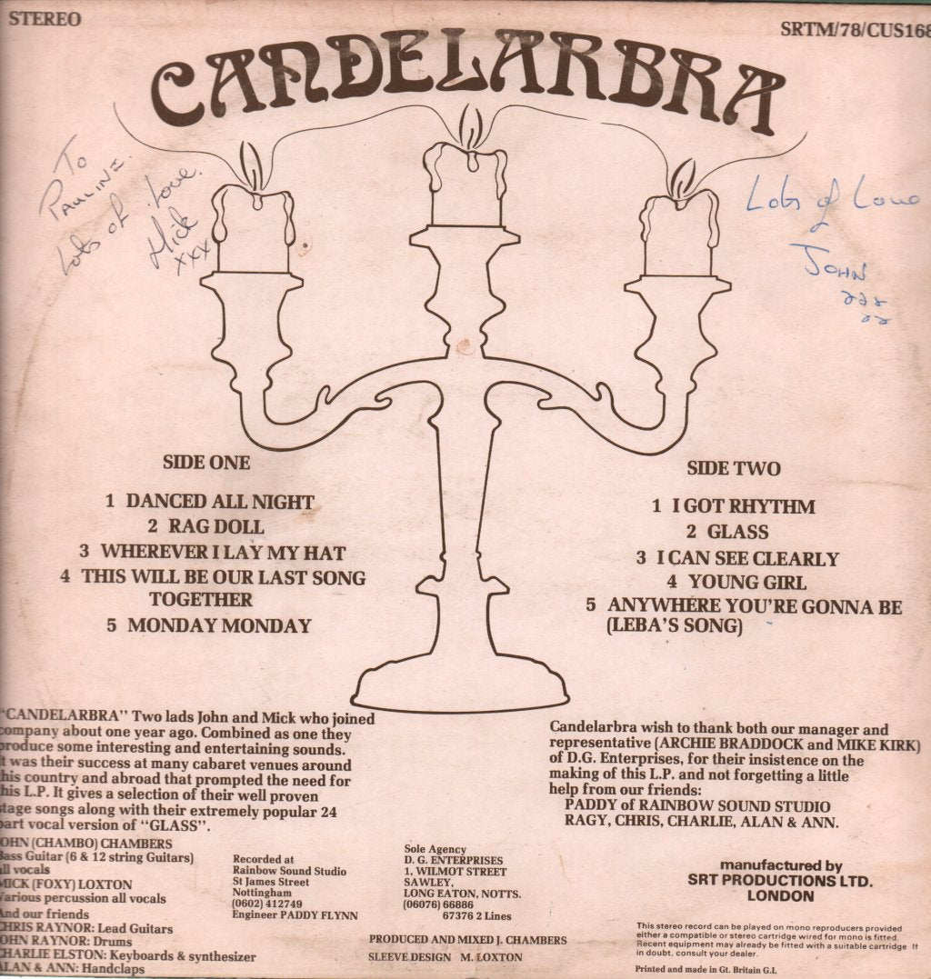 Candelarbra - Burning At Both Ends - Lp