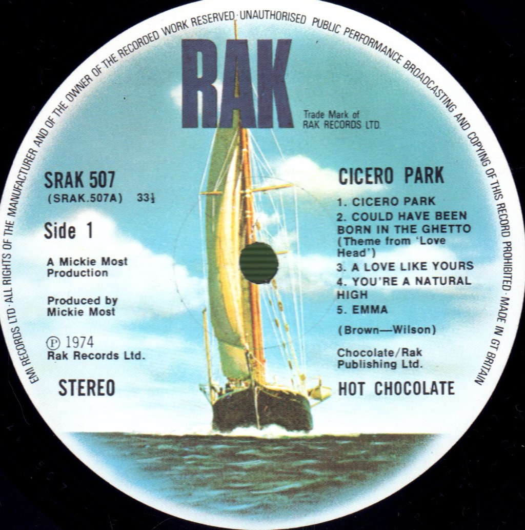 Hot Chocolate - Cicero Park - Lp
