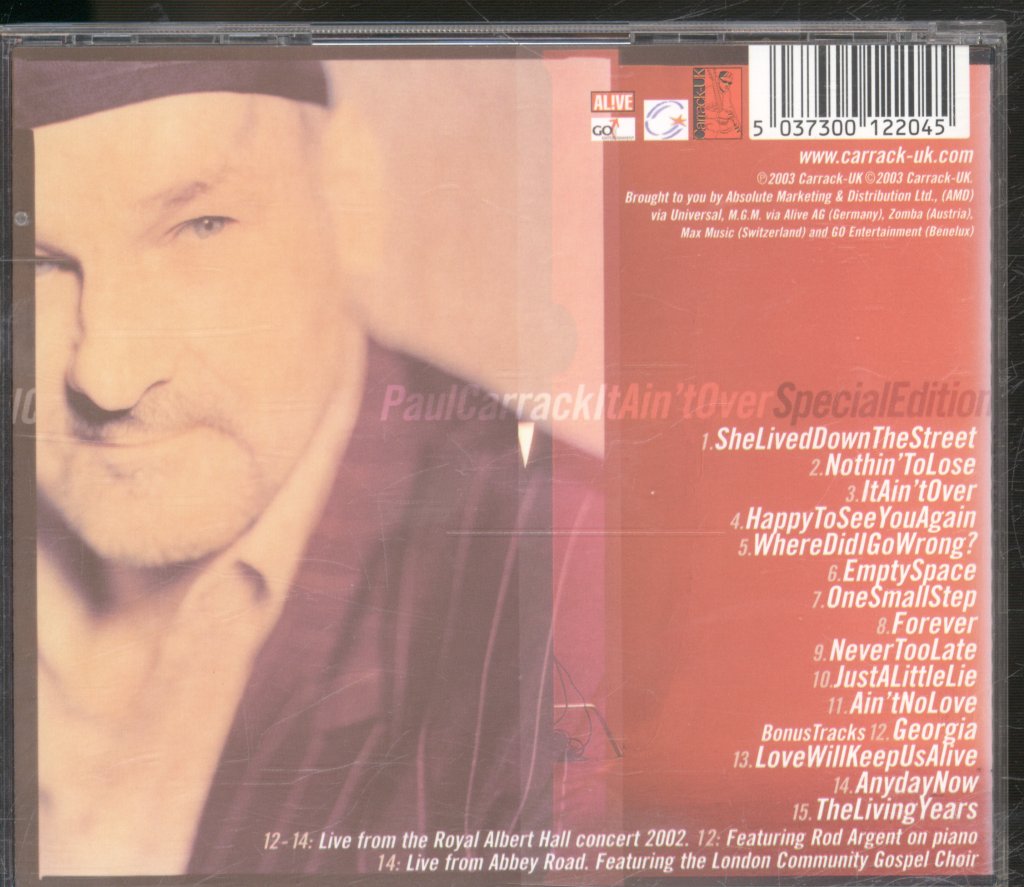 Paul Carrack - It Ain't Over (Special Edition) - Cd