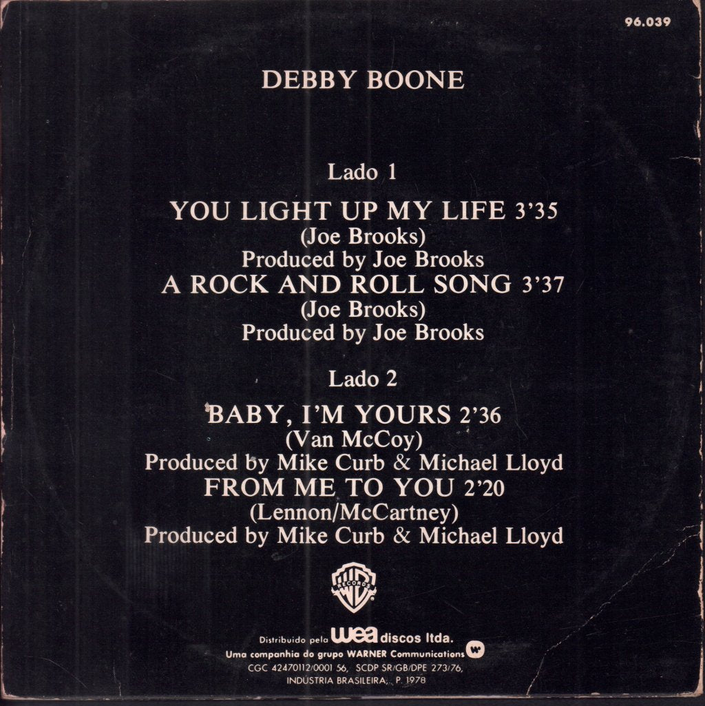 Debby Boone - You Light Up My Life - 7 Inch