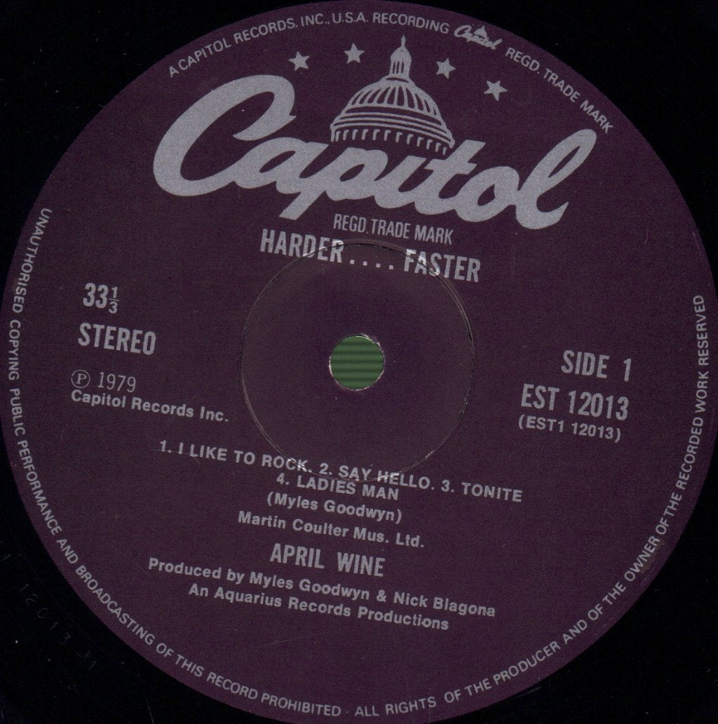 April Wine - Harder....Faster - Lp