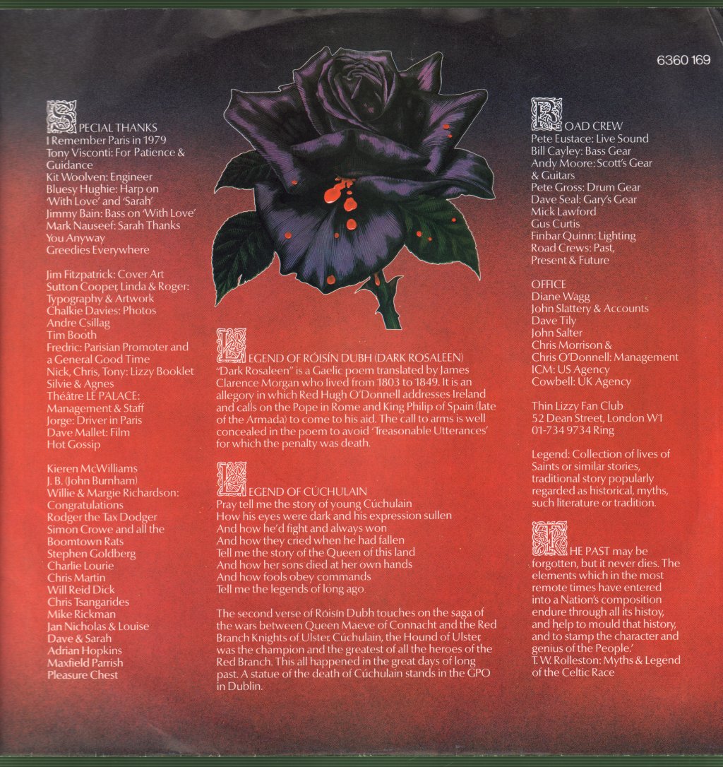 Thin Lizzy - Black Rose (A Rock Legend) - Lp
