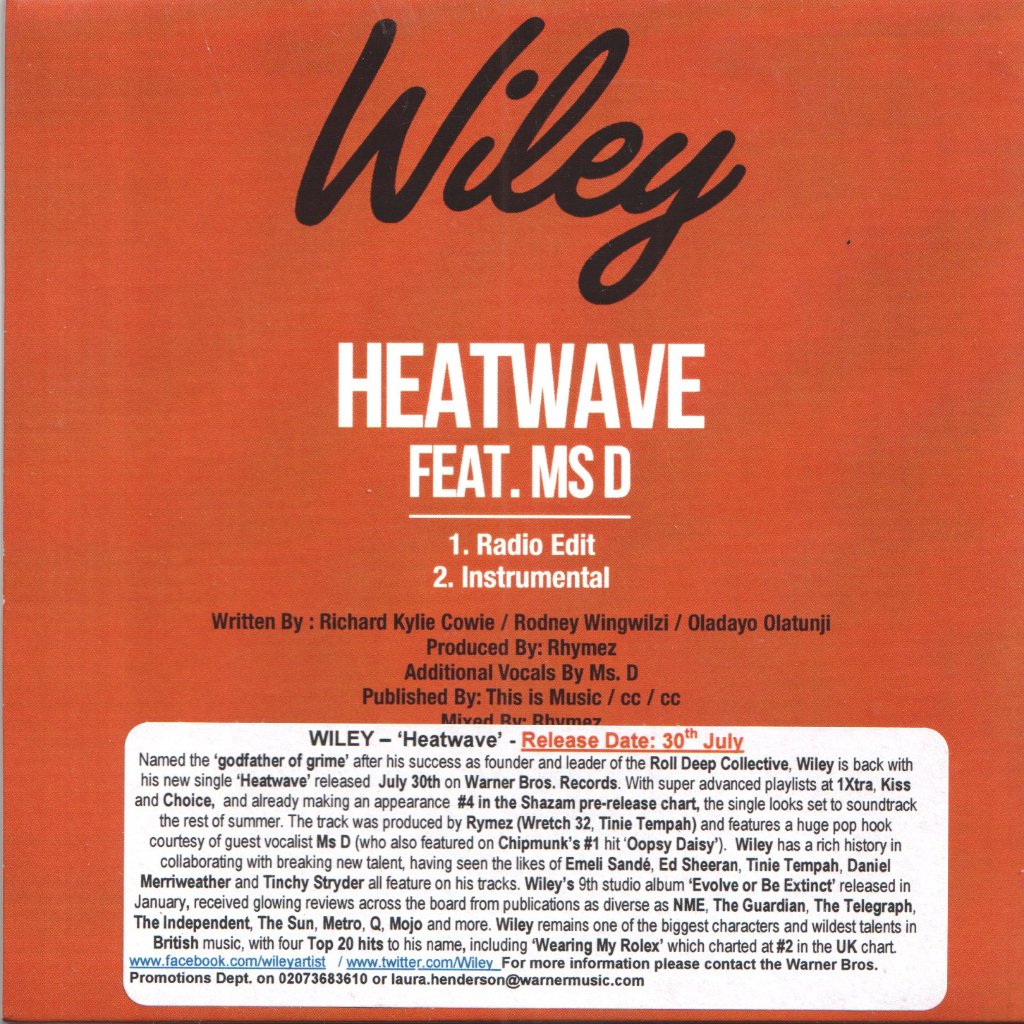 Wiley feat. MS D - Heatwave - Cdr