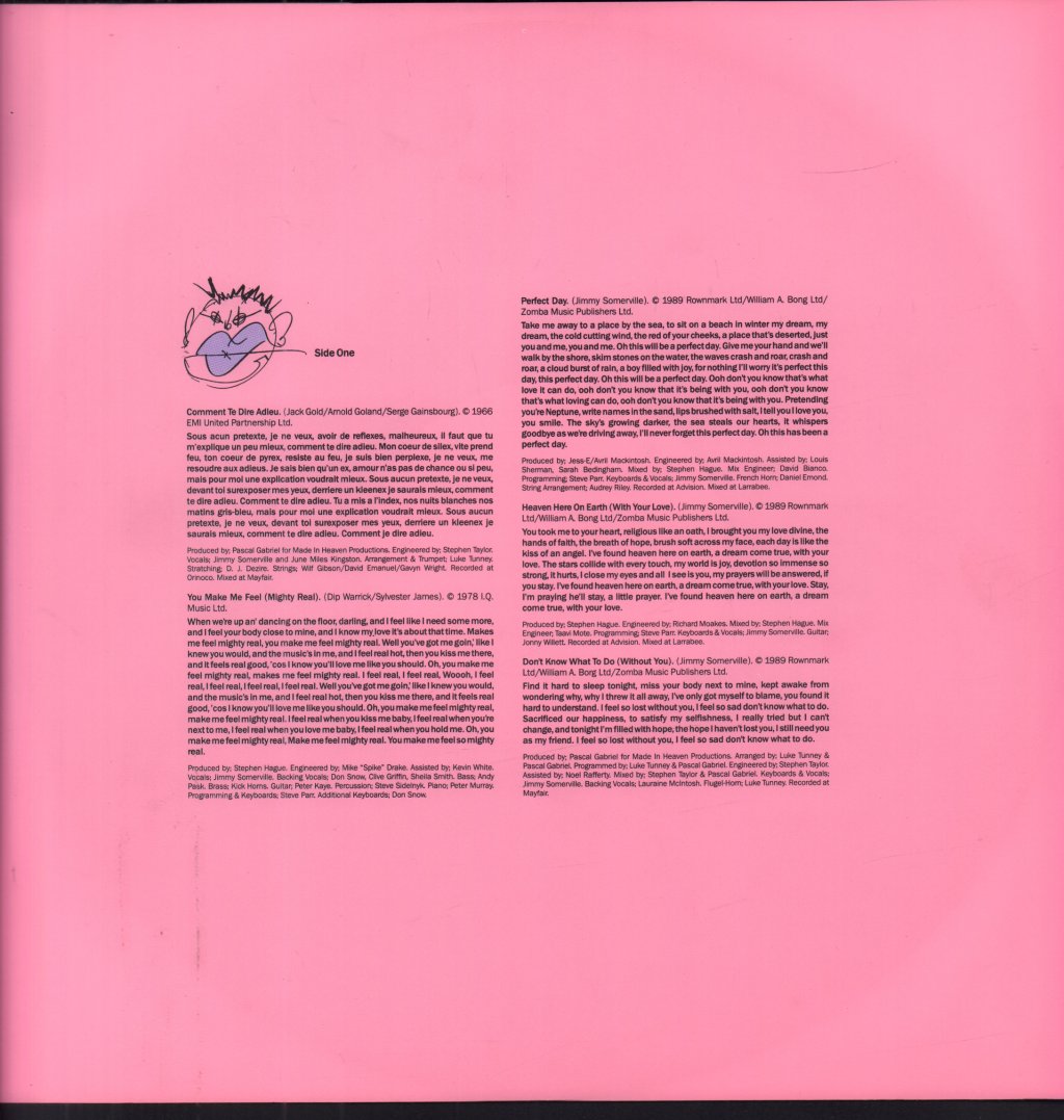 Jimmy Somerville - Read My Lips - Lp