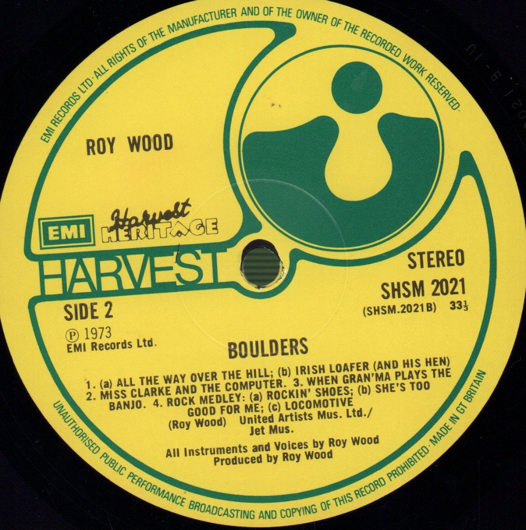 Roy Wood - Boulders - Lp