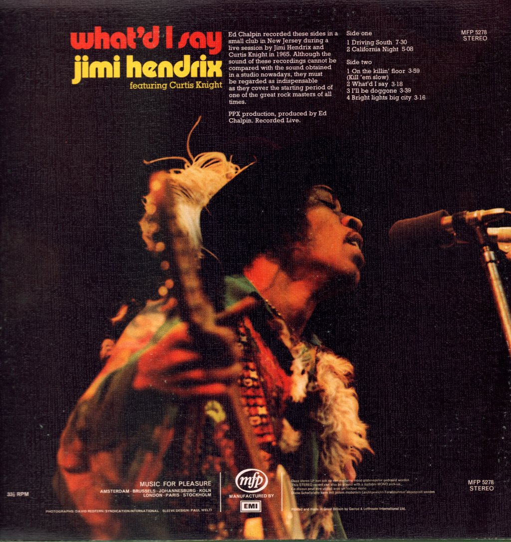 Jimi Hendrix - What'd I Say - Lp