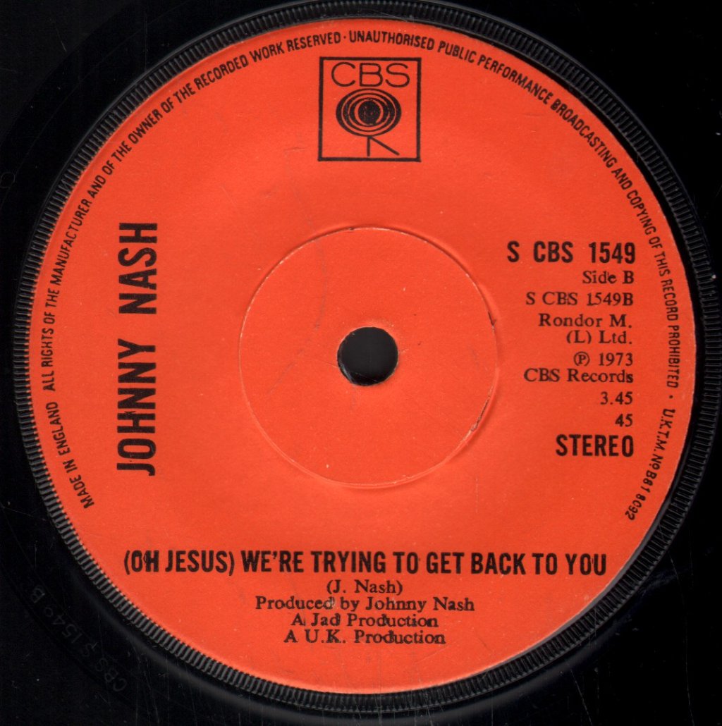 Johnny Nash - Ooh What A Feeling - 7 Inch