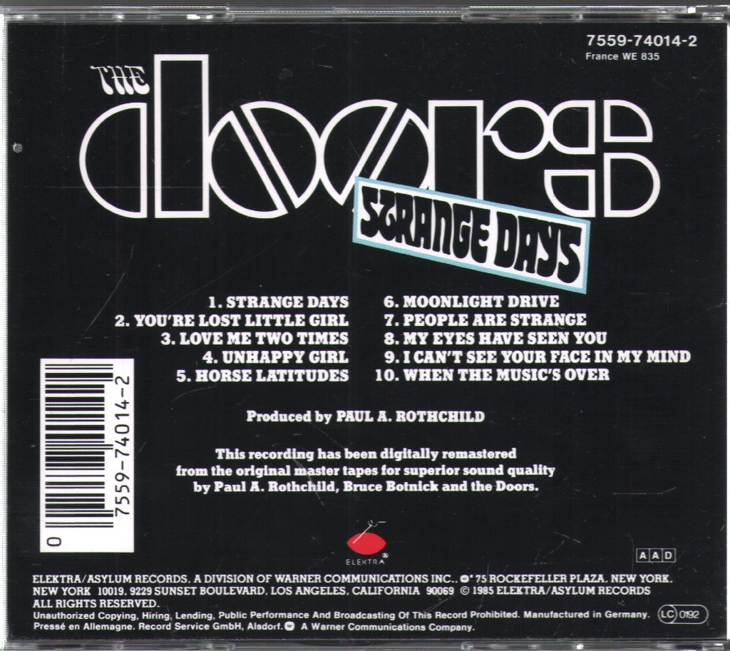 Doors - Strange Days - Cd
