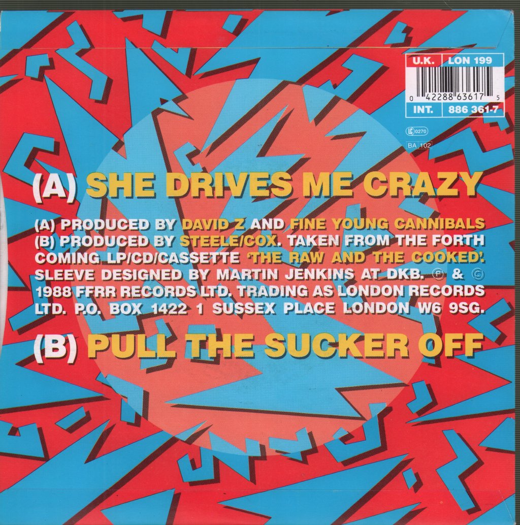 Fine Young Cannibals - She Drives Me Crazy - 7 Inch