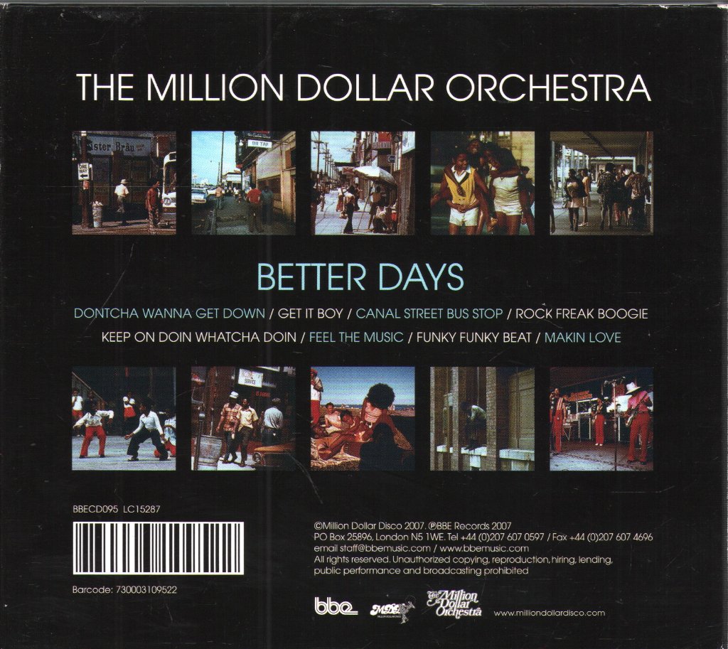 Million Dollar Orchesra - Better Days - Cd