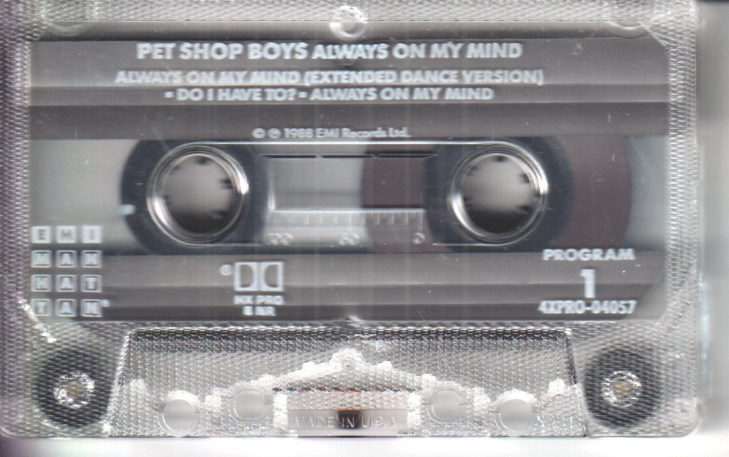 Pet Shop Boys - Always On My Mind - Cassette