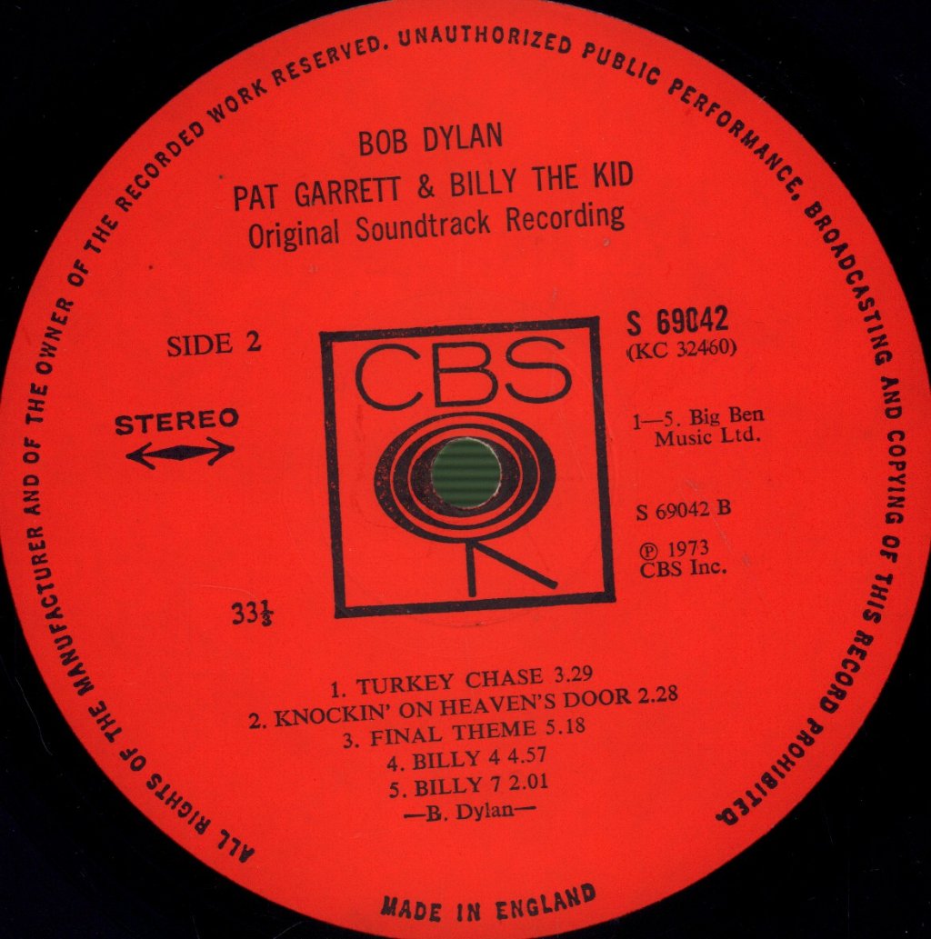 Bob Dylan - Pat Garrett And Billy The Kid - Lp