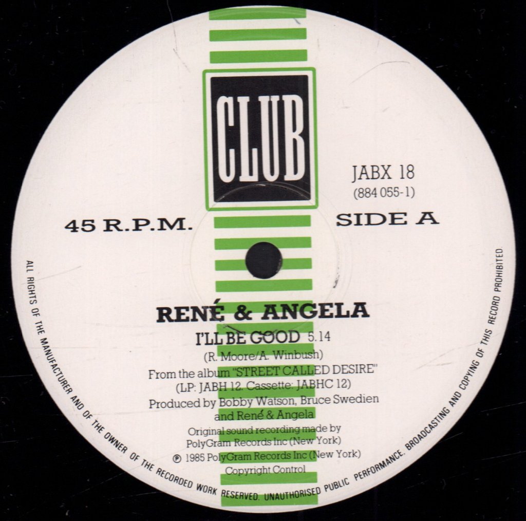Rene And Angela - I'll Be Good - 12 Inch