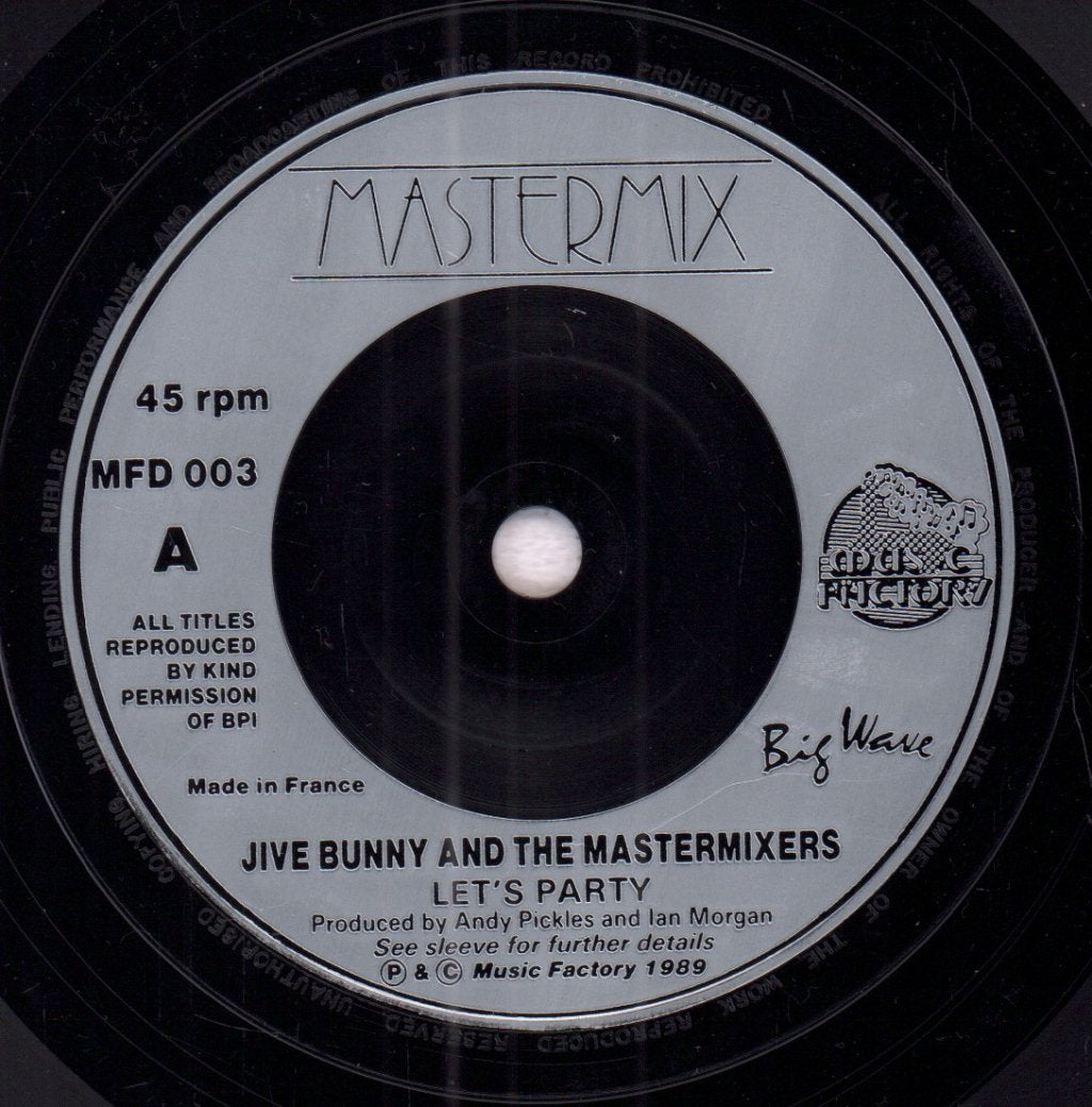 Jive Bunny And The Mastermixers - Let's Party - 7 Inch