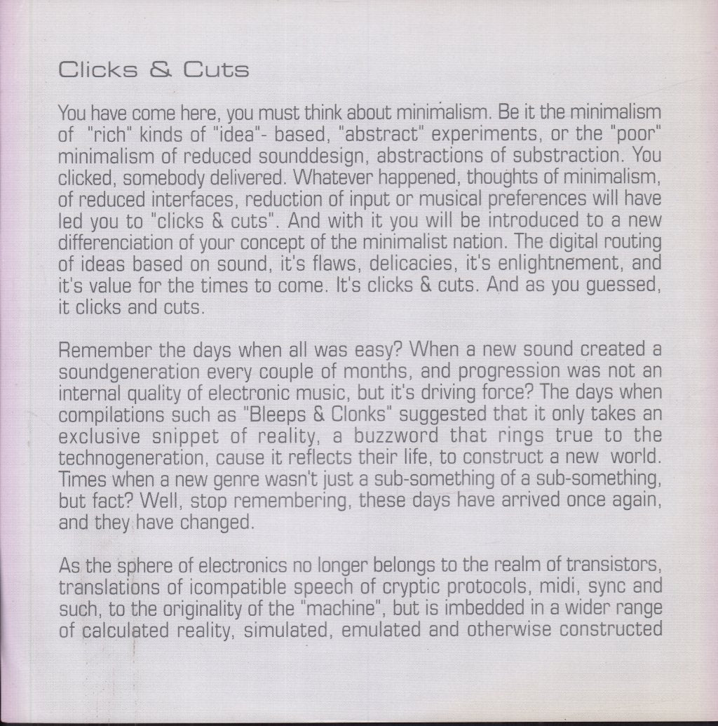 Various Artists - Clicks_+_Cuts - Triple Lp